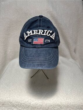Unisex Blue White RedAmerica'  1776 Baseball Cap Flag Embroidery Adjustable NWT